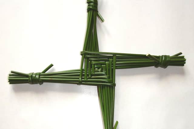 The famous cross is made from rushes or straw.