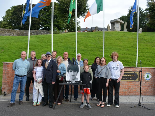 The English family at the 40th anniversary commemoration for IRA Volunteer Charles English.