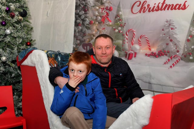 Jordan and Gavin pictured at the Christmas Wonderland at Destined, organised by the Western Trust Children’s Disability Team and the Destined Team. Photo: George Sweeney