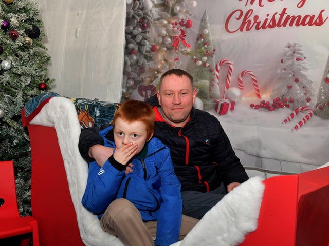 Jordan and Gavin pictured at the Christmas Wonderland at Destined, organised by the Western Trust Children’s Disability Team and the Destined Team. Photo: George Sweeney