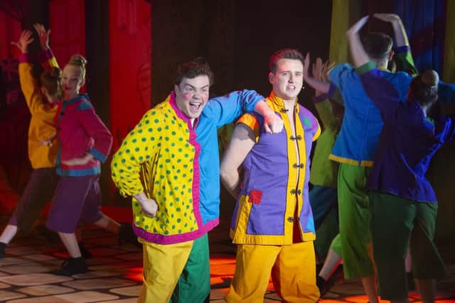 Aodhan Kehoe as 'Wishy Washy' and Dylan Reid as 'Aladdin.'