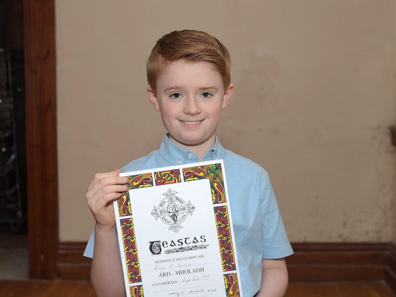 Rory McCarron was highly commended in P7 Boy’s Verse at the Feis Dhoire Cholmcille on Thursday at St Columb’s Hall. Photo: George Sweeney.