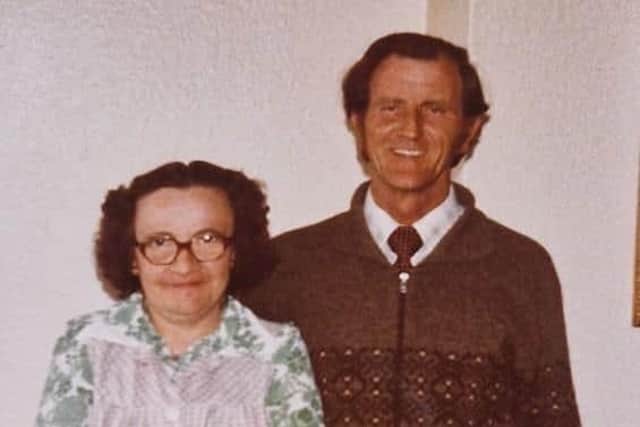 Sean Dalton with his wife Polly at home in the 1980s.