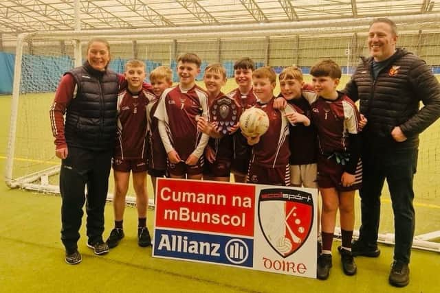 St Canice's, Feeney football squad that won the Derry title. Included on left is coach, Adrena O'Kane