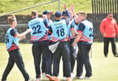 Newbuildings celebrate their semi-final victory over Foxes.