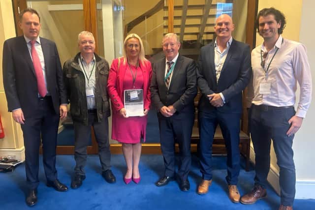 Into The West committee members with Minister Sean Canney TD and Minister Charlie McConalogue TD at their recent meeting in Leinster House, Dublin.