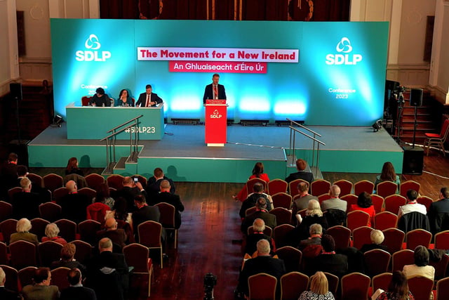 The SDLP annual Conference was held in St Columb’s Hall. Photo: George Sweeney. DER2312GS – 53