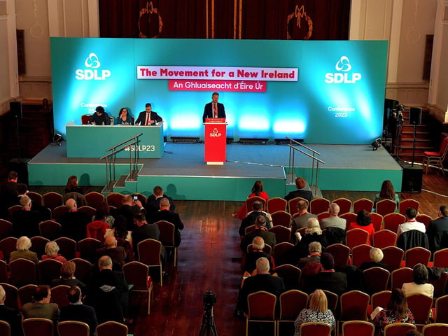 The SDLP annual Conference was held in St Columb’s Hall. Photo: George Sweeney. DER2312GS – 53