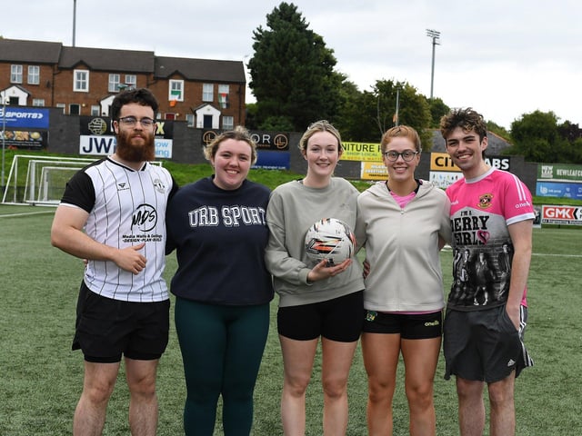 The Gold Diggers team took part in the Foyle Pride Football v Homophobia soccer competition held in Brandywell Stadium. Photo: George Sweeney