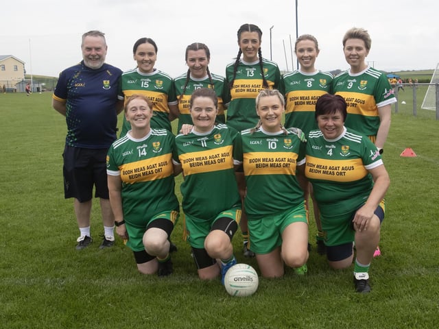 The Naomh Mhuire (Convoy) Ladies pictured before Saturday's Ulster Ladies Blitz at Beart GAC.