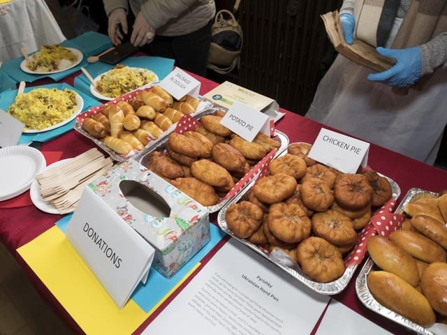 There was an abundance of Ukrainian treats and food on offer.