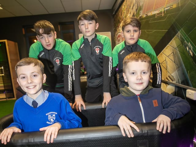 Some of the visiting pupils pictured at the St. Joseph's new Recovery Suite during Open Night.
