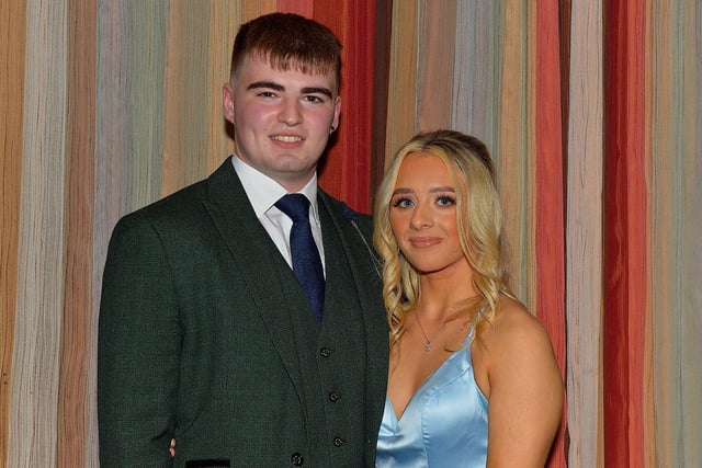 Oran Wilson and Eimear McKinney pictured at the Crana College Formal held in the Inshowen Gateway Hotel on Friday evening last. Photo: George Sweeney.  DER2239GS –  062