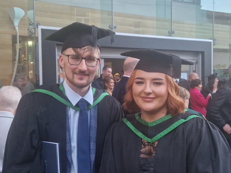 We spoke with Evan Wallace and Morgan Wright, who said they had just recently become engaged. Achieving their degrees, Evan said they had to sacrifice a lot. Morgan added: “It’s a lot of hours, but it is rewarding at the same time. You have to be fully dedicated. it’s worth it in the end.”