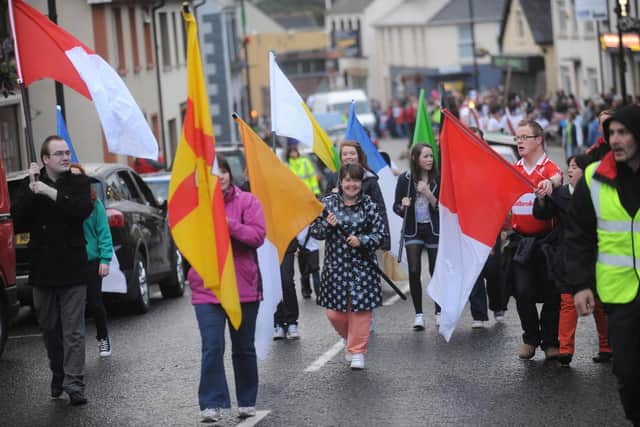 The parade in Dungiven when the village hosted the Ulster Fleadh in 2012.