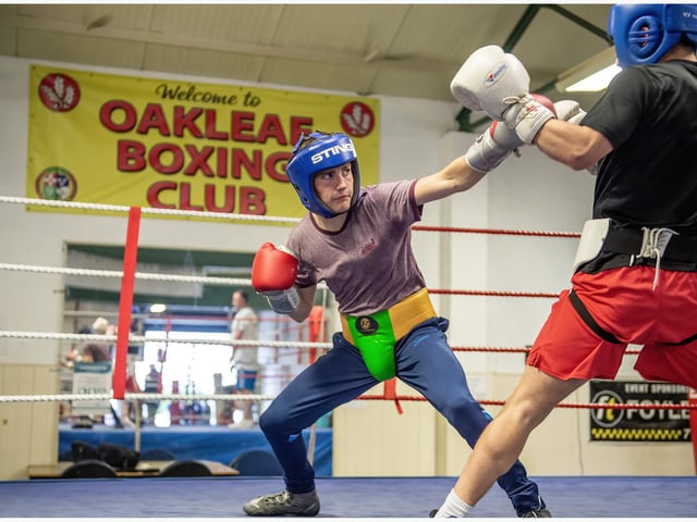A look of steely determination from this boxer at Oak Leaf ABC.