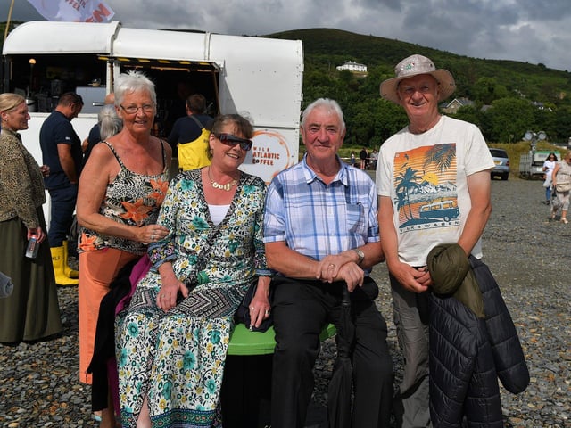Some of the visitors to the Fahan Marina on Sunday afternoon for the blessing of the boats. Photo: George Sweeney. DER2326GS - 15