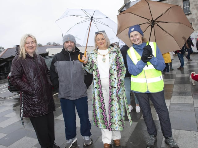 Pictured at Saturday’s Ruby’s Walk with the Mayor, Sandra Duffy, are from left, Mary Durkan, Gary Donnelly and Josie Nugent.