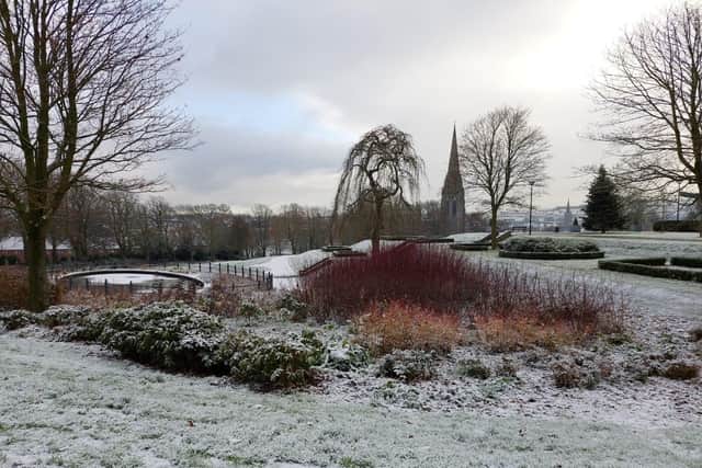 Derry's Brooke Park in the snow back in January.