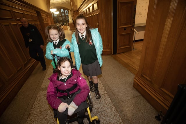 Greenhaw Primary School pupils during a visit to the Guildhall.