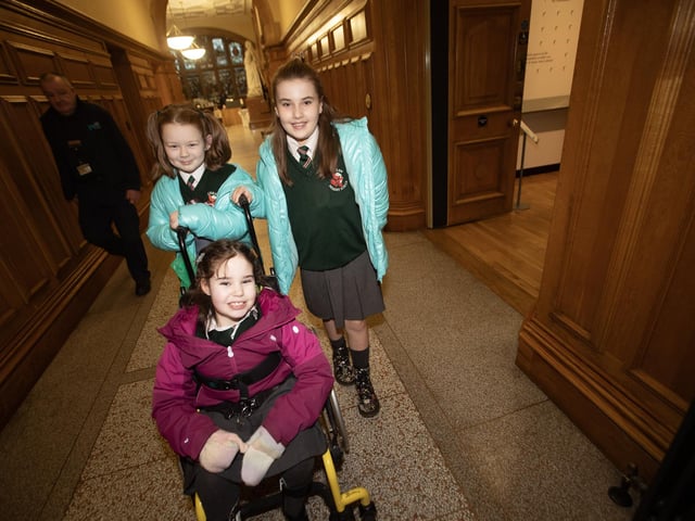 Greenhaw Primary School pupils during a visit to the Guildhall.