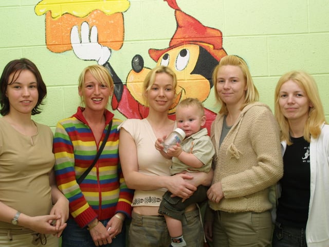 Celebrating Kealan McAnee's 1st birthday party in 2003.
