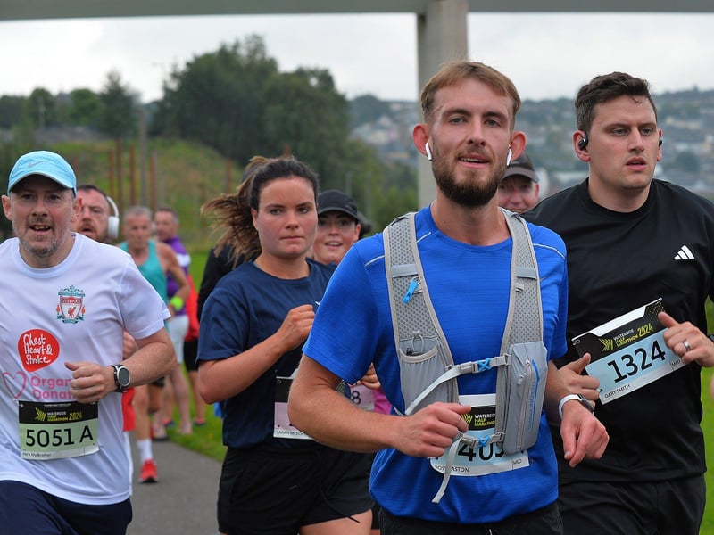 Competitors take part in the 2024 Waterside Half Marathon. Photo: George Sweeney