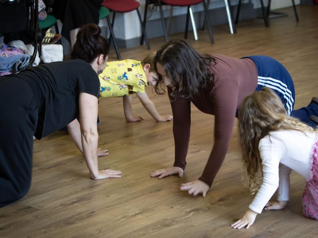 Fun and games on the dance floor with Echo Echo dancers on Sunday. : .