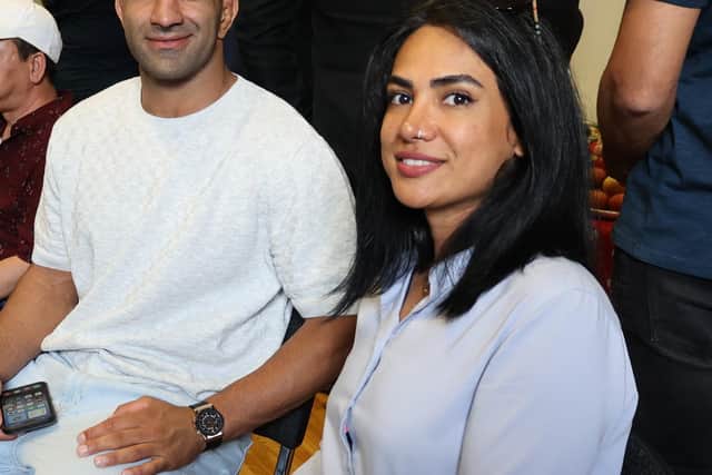 Iranian wrestling champion Mehdi Zoodashna and his wife Diana Amini. Mehdi recently won gold at the British Senior Greco Roman Wrestling Championships in Manchester. Diana is also a multi-medal rowing champion at national and international level.