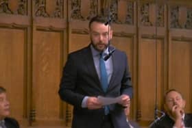 Colum Eastwood during Prime Minister's questions on Wednesday.