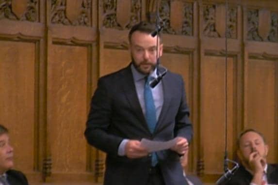 Colum Eastwood during Prime Minister's questions on Wednesday.