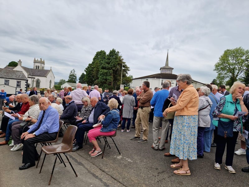 Relatives, survivors and residents gathered for the rededication of the refurbished memorial in Claudy on the 52nd anniversary.