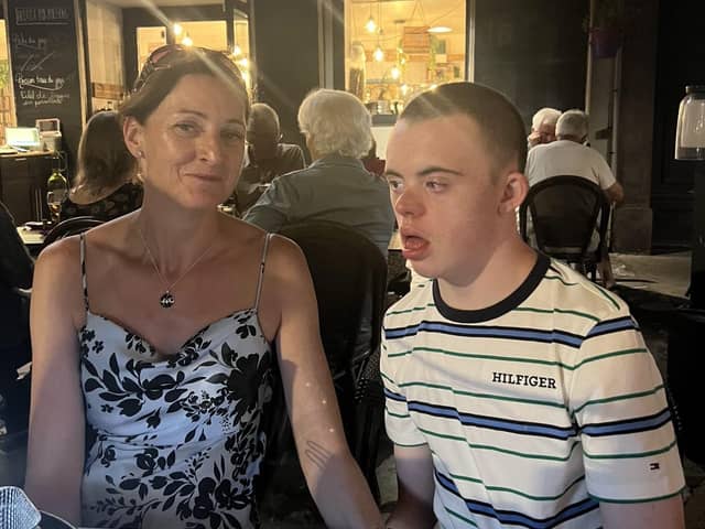 Suzy Ward with her son Eoin.