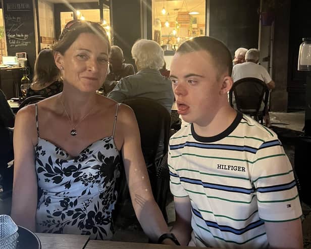 Suzy Ward with her son Eoin.