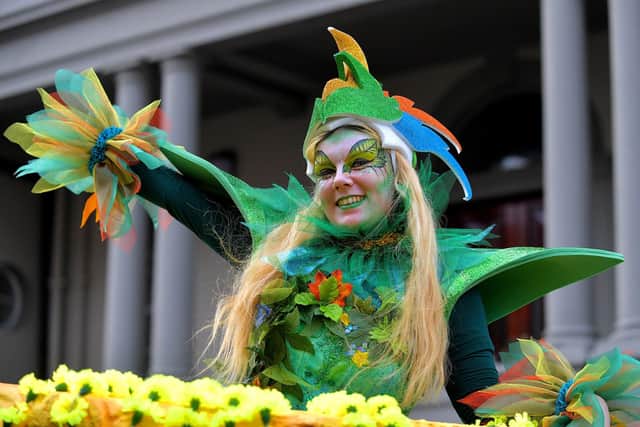Participant in Derry‘s St Patrick’s Day parade on Friday afternoon. Photo: George Sweeney. DER2311GS – 55