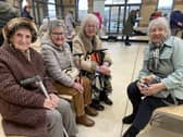 Eglinton ladies waiting to board the Chat-Tea Train from Waterside to Coleraine during a previous event.