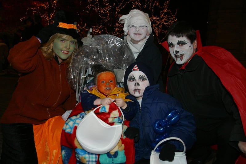 The Carroll family from Newry.  (0311JB12):20 YEARS ON: Halloween celebrations in Derry in 2003