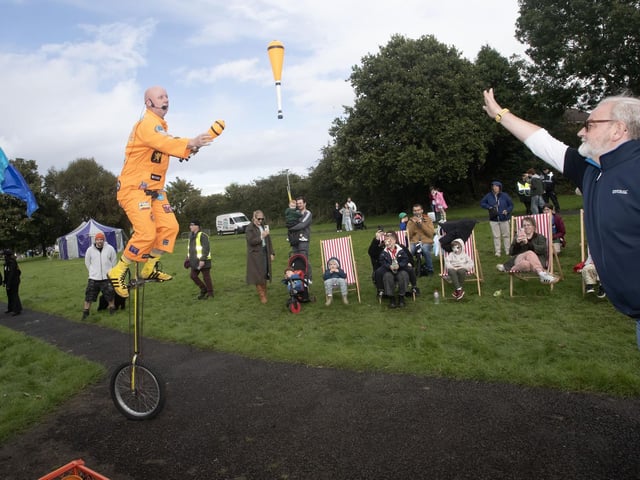 The fabulously entertaining Jitterbug Jackson performing during Saturday's festival. (Photos: Jim McCafferty Photography) : .