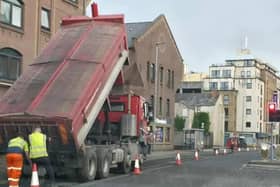 The Department of Infrastructure has repaired the potholes, which had been nicknamed the 'Strand Canyon'.