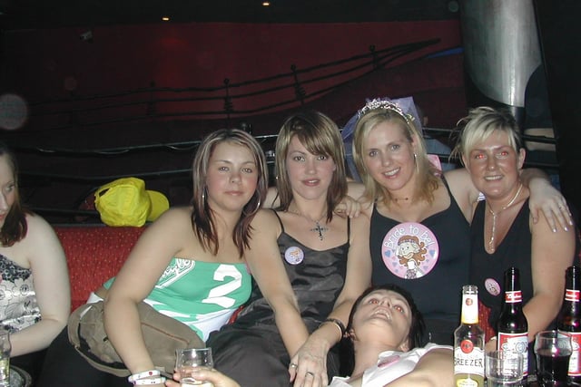 Ann-Marie Cooper (second from right) celebrating her hen party with Bronagh Cooper, Carolann McBrearty and Roisin Walsh.