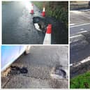 Potholes and defects on the Northland Road, Balliniska Road, Springtown and at Ballyarnett in Derry this week.