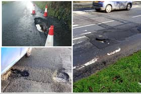 Potholes and defects on the Northland Road, Balliniska Road, Springtown and at Ballyarnett in Derry this week.