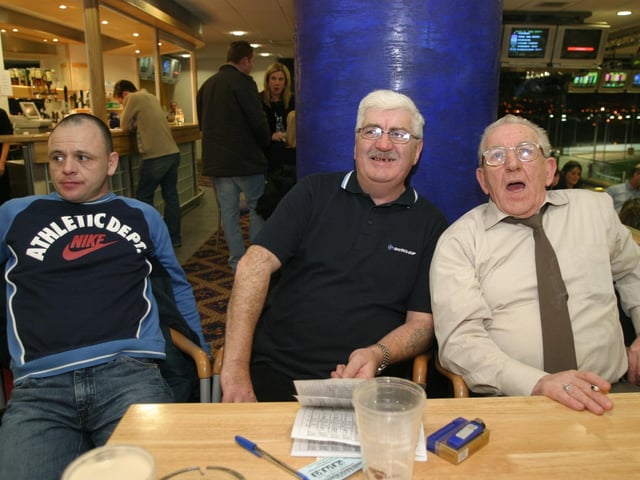 Out and about at the Lifford dog track in early 2004.