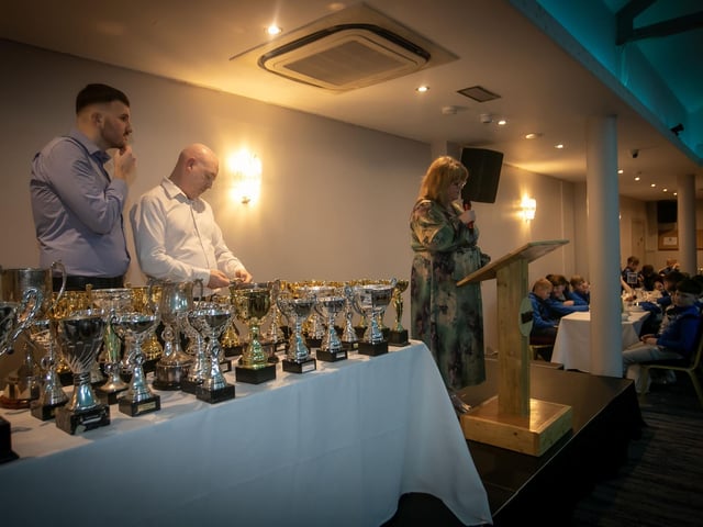 The D&D Youth trophies on display