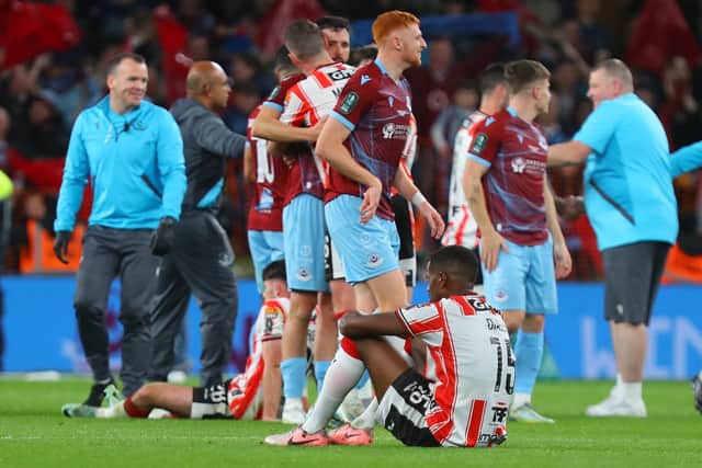 Drogheda Utd celebrate their comprehensive FAI Cup Final win over Derry City at the Aviva Stadium last November. Photo: Kevin Moore/MCIphoto