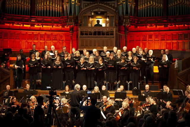 The Irish Doctors Choir accompanied by the Orchestra North-West who performed at the Guildhall on Sunday afternoon.