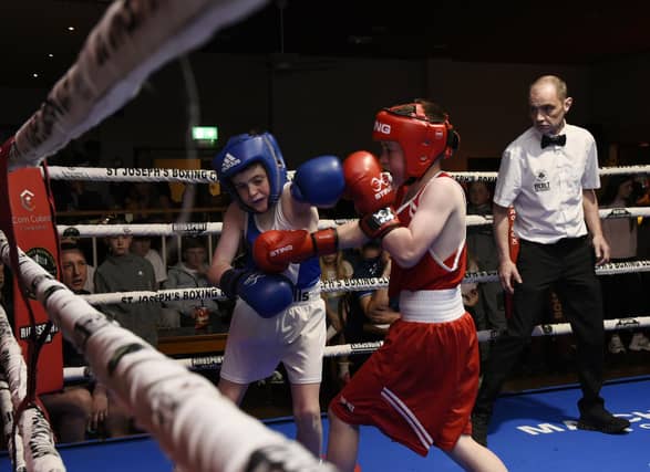 Boy 1 37kg contest, Calvin Og McCallion (St Joseph's) v Kaden Hegarty (Carndonagh)