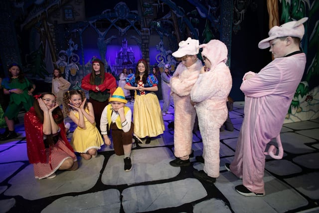 Characters dumped on the swamp from Shrek the Musical, pictured during the Foyle School of Speech and Drama Christmas Show at the Millennium Forum. (Photos: Jim McCafferty Photography)