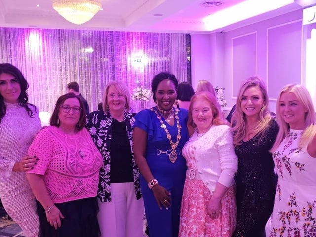 Mayor Lilian with Katie McLaughlin, Anne O’Neill, Frances Kelly, Mona Chambers, Roisin Rosborough and Deborah Wilson.