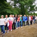 Participants at the new French Boules court created at St Columb's Park.
